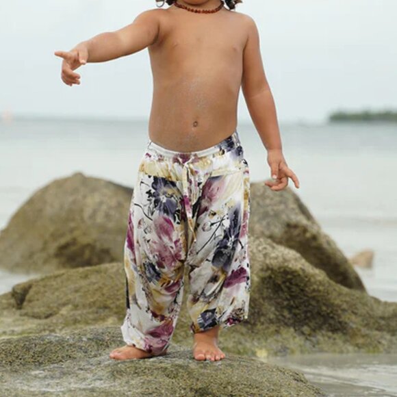 Buddha Pants Kids Unisex Boho Hippie Harem Pants Sakura - Picture 2 of 4